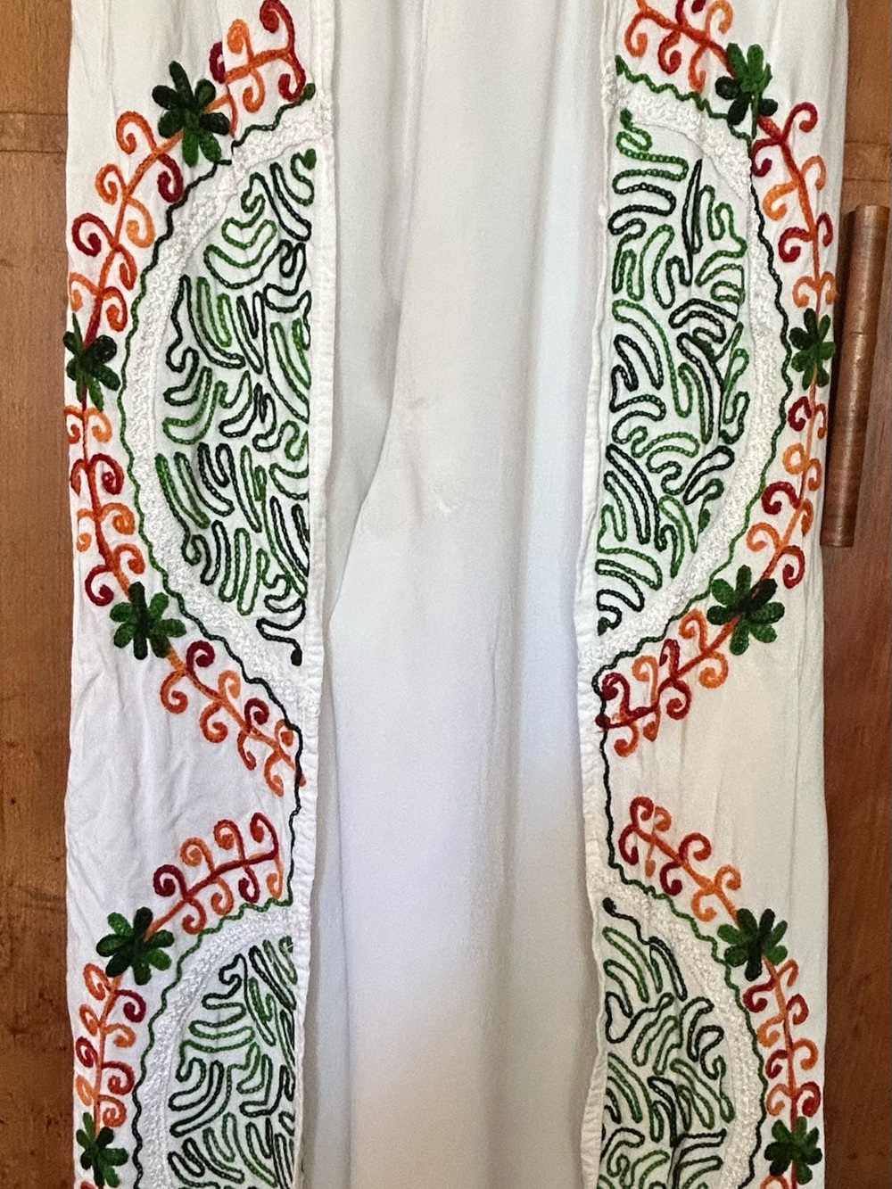 White Wrap Around Wide Leg Pants S Tie Waist Yoga Retreat Hippie